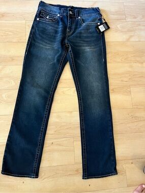 True Religion Ricky Big T Flap Relaxed Straight Jeans W31 L34 NWT